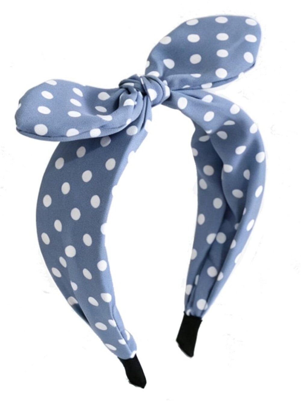 Polka Dot Headband for Women,50s hair accessories Vintage Blue headbands with bo
